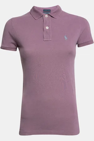 Ralph Lauren Lilac Cotton Pique Skinny Fit Polo T-Shirt S