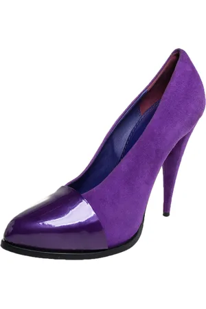 Givenchy Suede And Patent Leather Cap Toe Pumps Size 39