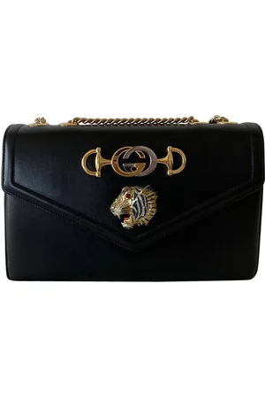 Gucci Leather Rajah Tiger Head Medium Shoulder Bag