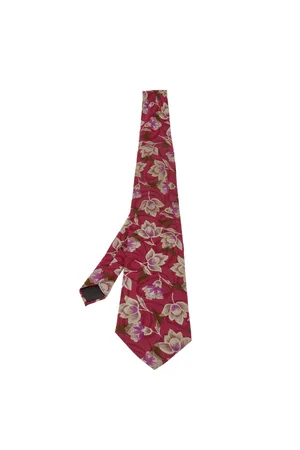 Lanvin Floral Print Traditional Silk Tie