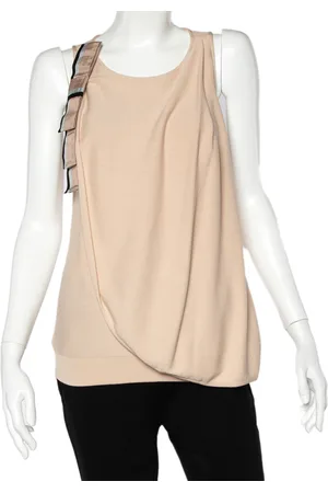 Emporio Armani Knit Overlay & Bow Detail Tank Top L
