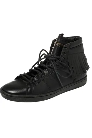 Saint Laurent Saint Laurent Leather Classic Court Fringe Sneakers Size 36