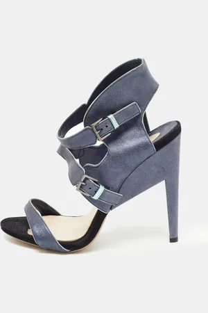 Nicholas Kirkwood Grey / Leather Ankle Strap Sandals Size 40