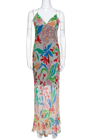 Missoni Floral Print Crepe Sheer Maxi Dress M