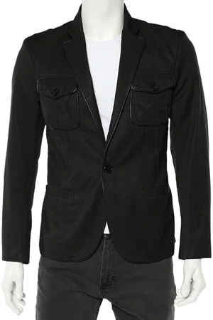 Roberto Cavalli Cotton Trim Detail Blazer L