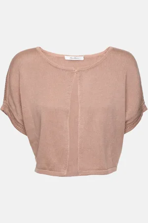 Max Mara Silk Knit Sleeveless Crop Top M