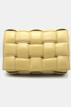 Bottega Veneta Yellow Leather Padded Cassette Shoulder Bag
