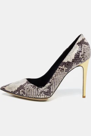 Stella McCartney Tri Color Faux Patent and Snakeskin Embossed Leather D