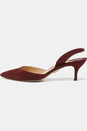 PAUL ANDREW Suede Rhea Slingback Pumps Size 37.5