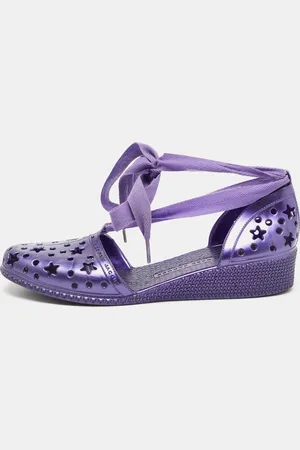 Marc Jacobs Laser Cut Rubber Ankle Tie Flats Size 37