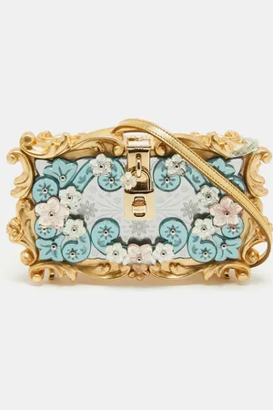 Dolce & Gabbana Multicolor Acrylic Mirrored Baroque Dolce Box Bag