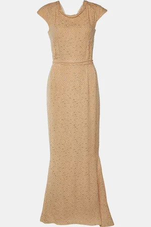 Fendi Light Silk Fil Coupe Trail Gown M