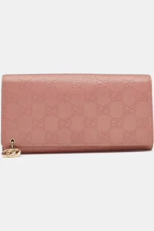 Gucci Ssima Leather Interlocking G Continental Wallet