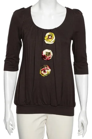 Kenzo Knit Floral Applique Detailed Top S