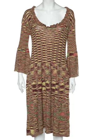 Missoni Patterned Wool Knit Midi Dress L