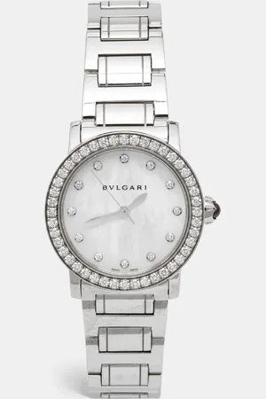 Bvlgari Mother Of Pearl Diamond Stainless Steel 102375 Women