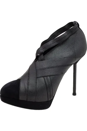 Saint Laurent Elastic Bandage And Suede Booties Size 39.5