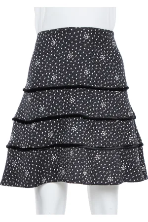 Emporio Armani Textured Silk Tiered Short Skirt M