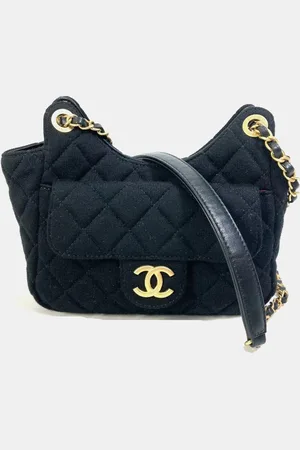 CHANEL Jersey Small Wavy Hobo Bag