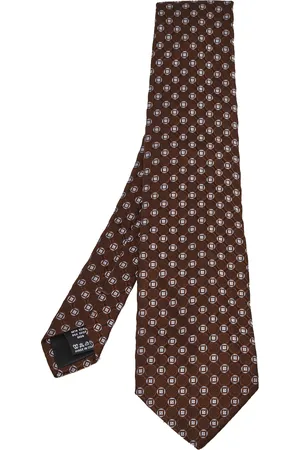 VALENTINO Geometric Motif Jacquard Silk Tie