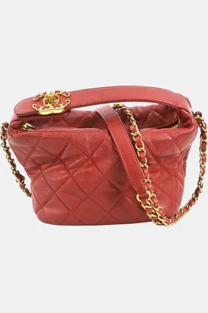 CHANEL Leather CC Hobo Bag