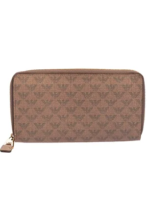 Emporio Armani Printed Leather Zip Around Wallet