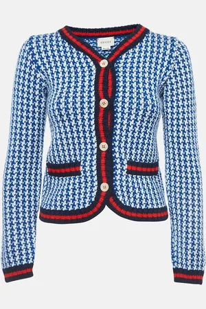Gucci /White Patterned Wool Buttoned Cardigan (10 Yrs)
