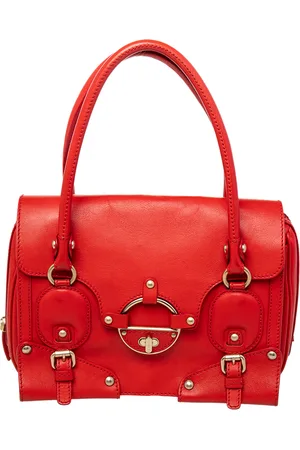 VERSACE Leather Studded Tote