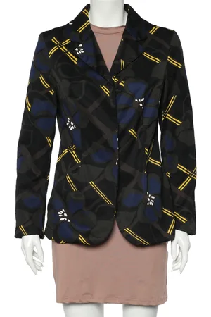 Marni Printed Cotton Button Front Blazer M