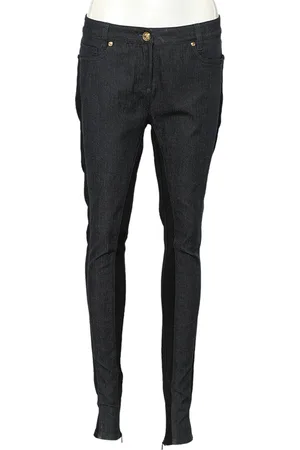 VERSACE Denim & Black Jersey Jeggings M