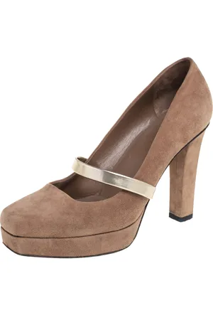 Gucci Dark Suede Mary Jane Platform Pumps Size 38