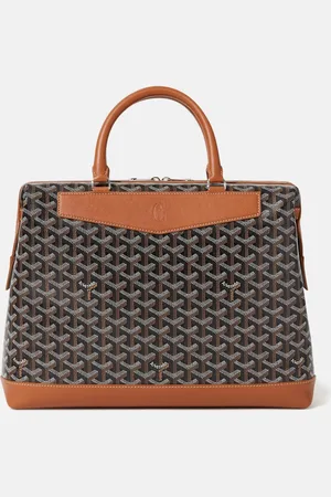 GOYARD & Tan Leather and Signature Canvas Cisaplin Document Case