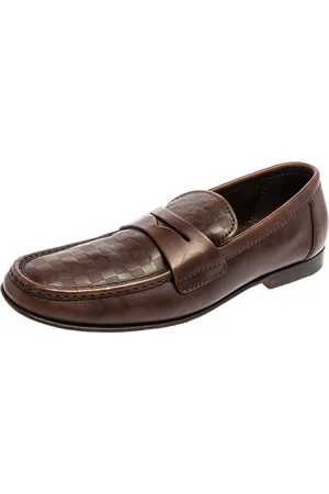 LOUIS VUITTON Damier Embossed Leather Sorbonne Slip On Loafers Size 42