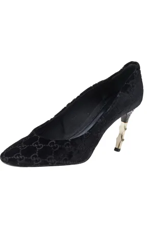 Gucci GG Velvet Bamboo Pumps Size 39