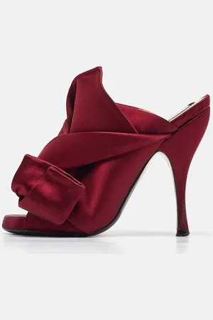 Nº21 Nº21 Satin Knotted Bow Mules Size 35