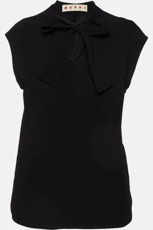 Marni Crepe Neck Tie Sleeveless Top S