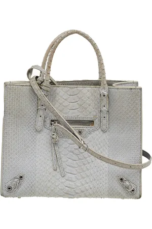 Balenciaga Light Python Leather Papier A6 Tote