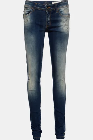Roberto Cavalli Denim Skinny Leg Distressed Jeans M