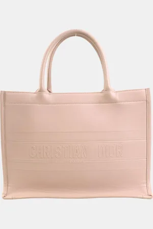 Dior Leather Embossed Book Tote Bag