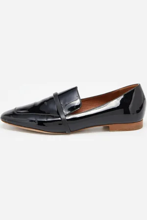 MALONE SOULIERS Patent Leather Smoking Slippers Size 38