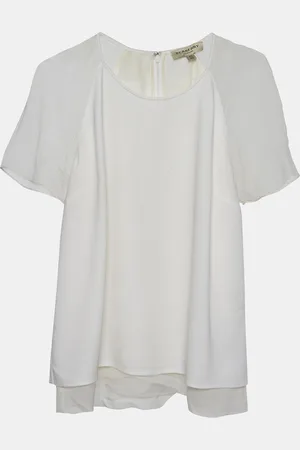 Burberry Crepe Short Sleeve Top M