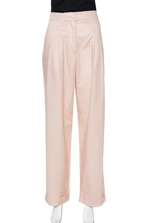 Emporio Armani Pale Cotton Wide Leg Trousers L