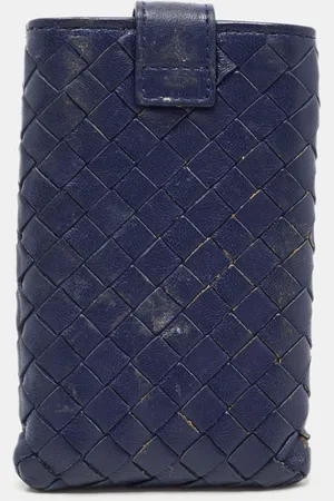 Bottega Veneta Dark Intrecciato Leather Phone Case