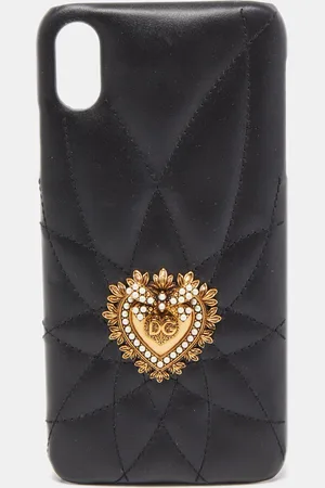Dolce & Gabbana Leather Sacred Heart iPhone XS Case