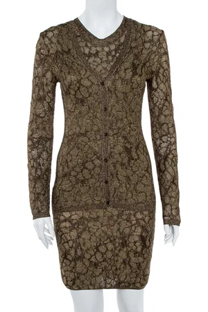 M Missoni Lurex Knit Cardigan & Midi Dress Set S