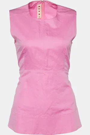 Marni Cotton & Ramie Sleeveless Peplum Top S