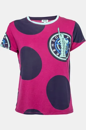 Kenzo Magenta Logo Printed Short Sleeve T-Shirt S
