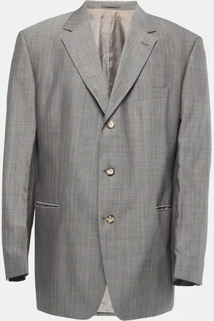 HUGO BOSS Striped Virgin Wool Lucca Blazer 4XL