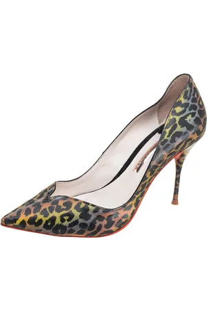 SOPHIA WEBSTER Holographic Leopard Print PVC Izzy Pumps Size 38