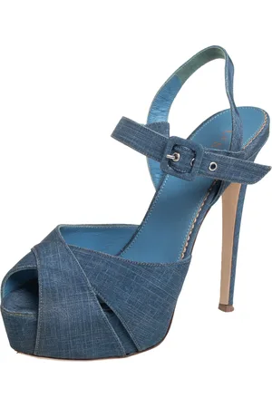 LE SILLA Denim Platform Sandals Size 38